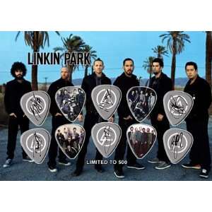  Linkin Park Signed Autographed 500 Limited Edition Guitar Pick Set 