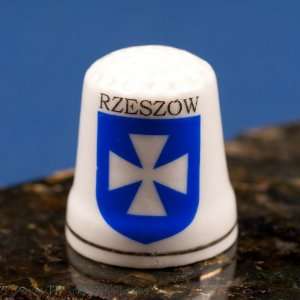  Ceramic Thimble   Rzeszow City Crest: Kitchen & Dining
