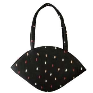  Black Dotted Cloth Bag/Purse   Eco style 