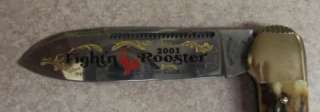 Collectible 2001 Fightn Rooster Frank Buster Solingen Folding Pocket 