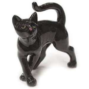  BLACK CAT Kitten walks askew MINIATURE Porcelain NORTHERN 