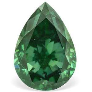  0.77 Ctw Forest Green Color Pear Cut Real Loose Diamond Jewelry