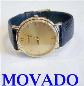 Gold MOVADO Mens watch Roman numbers 87.66.885* MINT  
