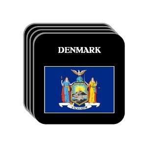 US State Flag   DENMARK, New York (NY) Set of 4 Mini Mousepad Coasters
