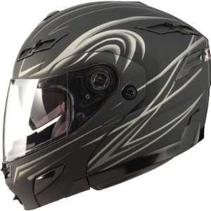   Street Helmet Flip Derk Flat Black/Silver XXL   72 52382X Automotive