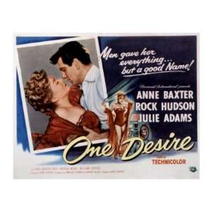  One Desire, Anne Baxter, Rock Hudson, 1955 Photographic 