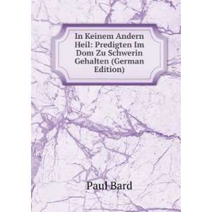   Im Dom Zu Schwerin Gehalten (German Edition) Paul Bard Books