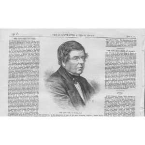  The Earl Of Rosse K P 1867 Portrait Engraving