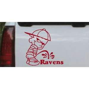  Pee On Ravens Car Window Wall Laptop Decal Sticker    Red 