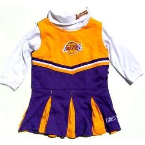 INFANT Baby Newborn Lakers 2pc Girl Turtleneck Cheer Dress  