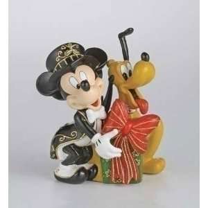 Roman Disney Collection   Mickey and Pluto Lighted Cloissone Figure 