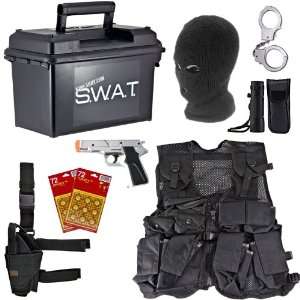 Kids SWAT Cap Gun Ammo Can Set Toys & Games