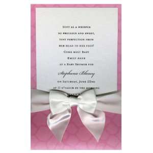  A Walk on the Wild Side Pink with White Bow Pocket 