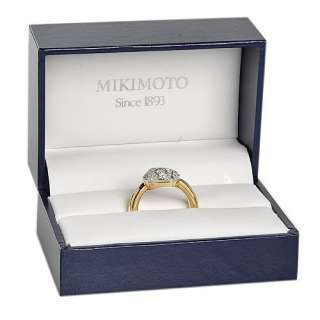 New MIKIMOTO .31CTW DIAMOND HEART 18k Yellow Gold Ring  