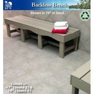  Backless Bench   Seats Two or Four: Home & Kitchen