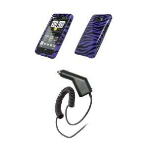  HTC HD2   Premium Purple and Black Zebra Stripes Design 