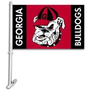   Bulldogs UGA NCAA Car Flag With Wall Brackett