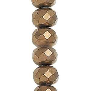  9mm Light Bronze Czech Glass Faceted Rondelle Beads Arts 