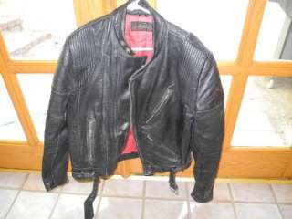 HONDALINE Hein Gericke CAFE RACER Black Leather MOTORCYCLE Jacket size 