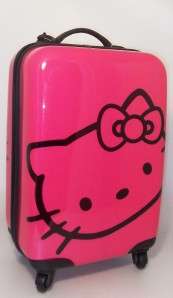 HELLO KITTY HARD CASE SUITCASE HAND LUGGAGE TROLLEY PIN  