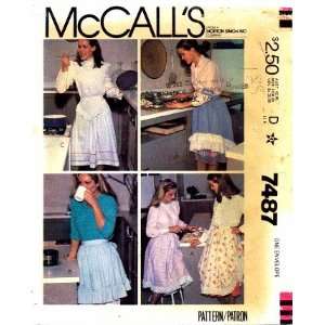  McCalls 7487 Sewing Pattern Misses Apron Sleeve and 