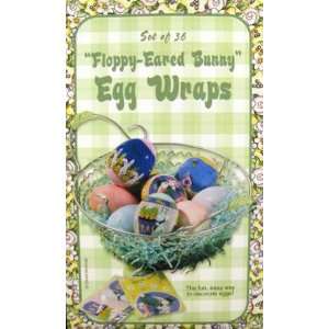  Floppy Eared Bunny Easter Egg Wraps   Set of 36: Office 