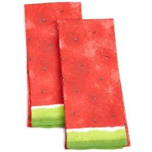   Watermelon Picnic Printed Terry Dishtowel, Set of 2: Home & Kitchen