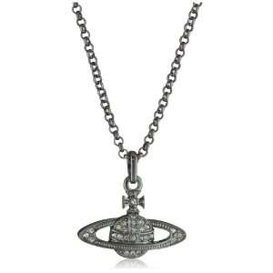  Vivienne Westwood Mini Bas Relief Grey Pendant Necklace 