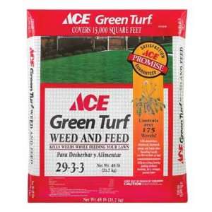   41 00518 ACE GREEN TURF WEED & FEED 15M 29 3 3: Home & Kitchen