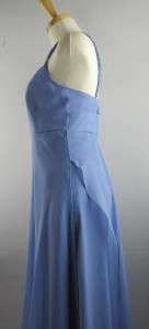 New Midriff Impression Slate Blue A Line Gown Prom Bridesmaid Dress 