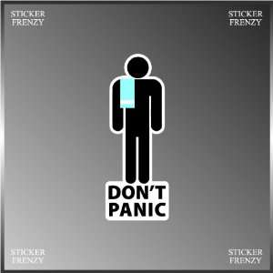 Dont Panic with Towel Hitchhikers Guide Decal Vinyl Decal Bumper 
