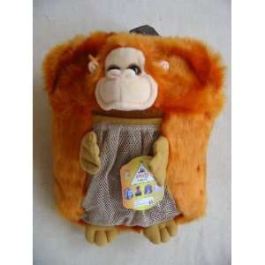   Plush Animal School Backpack Or Bag   Brown Monkey   2: Toys & Games
