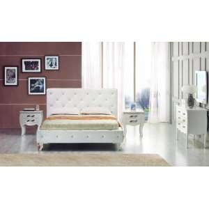  Vig Furniture Monte Carlo Queen Leatherette Modern Bed 