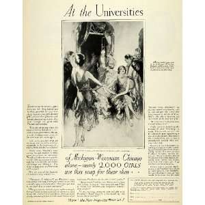  1926 Ad Woodburys Soap Universities WI IL Michigan 