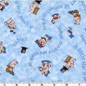   To The Future Babies Blue Fabric By The Yard Arts, Crafts & Sewing