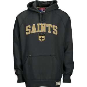  New Orleans Saints Black Classic Hooded Sweatshirt: Sports 