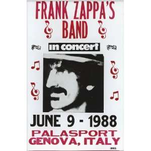 Frank Zappas Band in Concert in Italy 1988 14 X 22 Vintage Style 