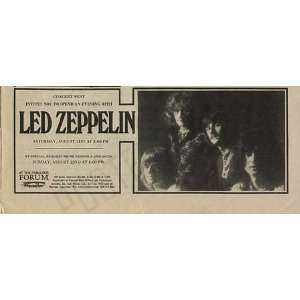  Led Zeppelin LA Forum Original Concert Ad 1971