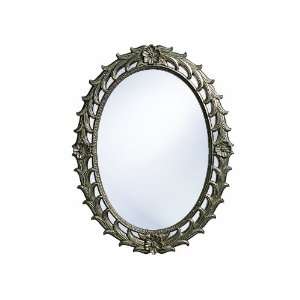  Resin Wreath Framed Oval Mirror 32H, 25W: Home & Kitchen