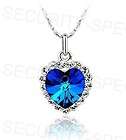 fashion titanic love of the ocean necklace sky blue crystal