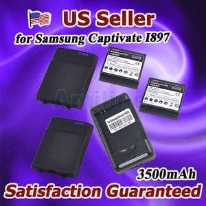   Extended Battery + Charger for Samsung Captivate I897 New  