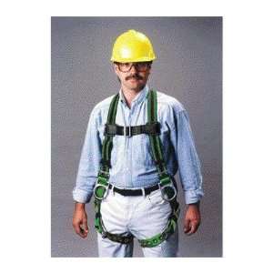 Green DuraFlex Full Body Harness With Side D Rings, Friction Shoulder 