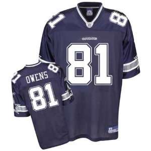 Youth Dallas Cowboys #81 Terrell Owens Navy Replica Jersey:  