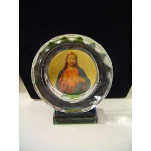  Crystal Glass Jesus Christ Holy Image Icon Figurine 