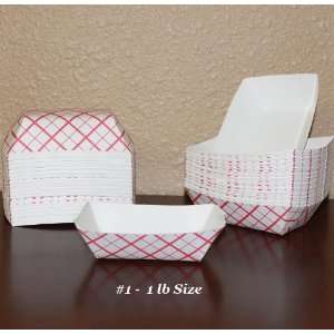 Red Check Paper Disposable food trays   Microwaveable Plaid Dishes 