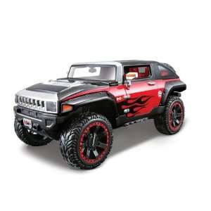  2008 Hummer HX Concept Black/Red Flames 124 Diecast All 