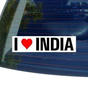  I Love Heart INDIA   Window Bumper Sticker Automotive