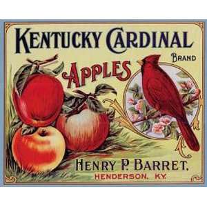  Metal Tin Sign Cardinal Apples Henry Barret Nostalgia 