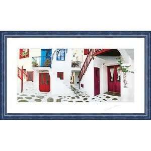    Colorful Doors by Georges Meis   Framed Artwork: Home & Kitchen