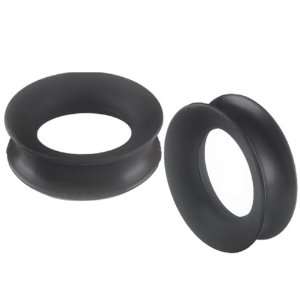38mm   Black Color Implant grade silicone Double Flared Flare Flesh 